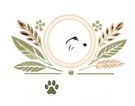Logo of ZOVIX featuring a lion head inside a circular frame with leaves and grains, representing a nature-focused animal care brand
