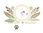 Logo of ZOVIX featuring a lion head inside a circular frame with leaves and grains, representing a nature-focused animal care brand